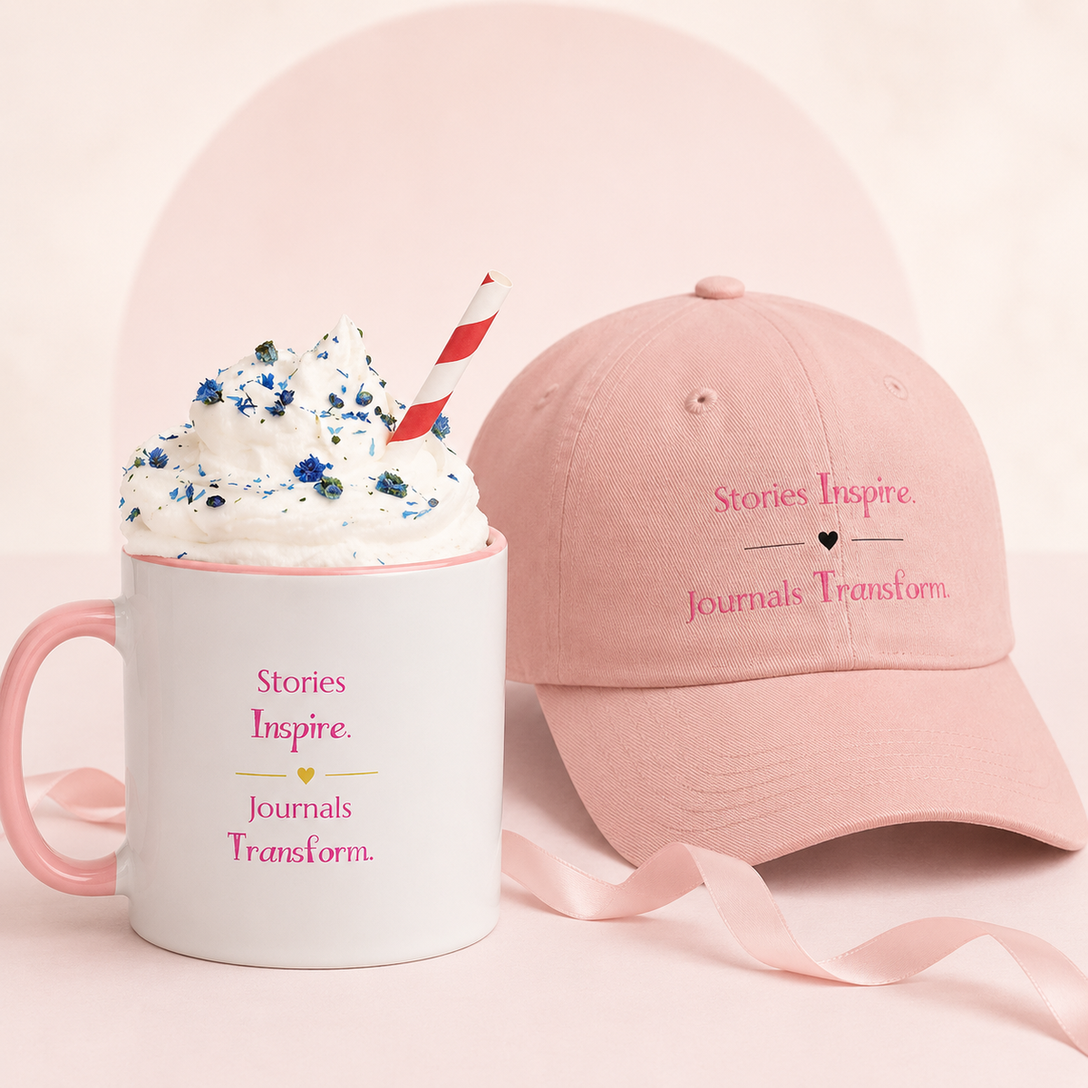 Inspirational Mug & Cap - Pink DUO Bundle