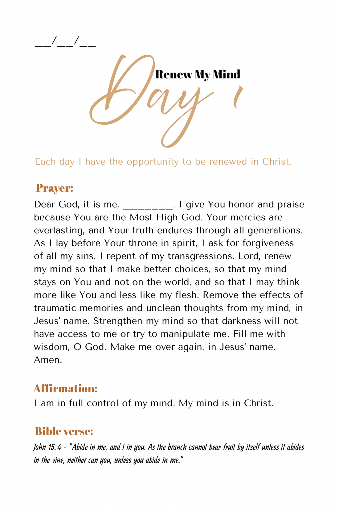 PREORDER: Renew & Restore – A 90 Day Prayer Journal